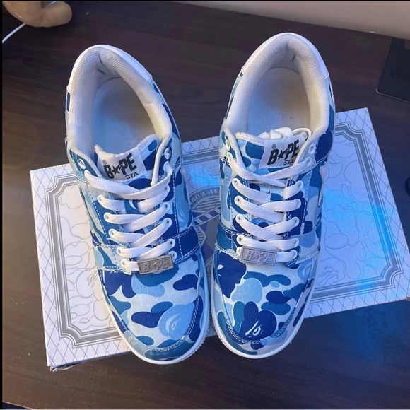 A Bathing Ape Bape Sta Low, ABC Camo 20th Anniversary Blue - Picture 3 of 8